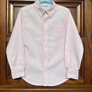 Janie & Jack | Pink Oxford LS Button Shirt | 5